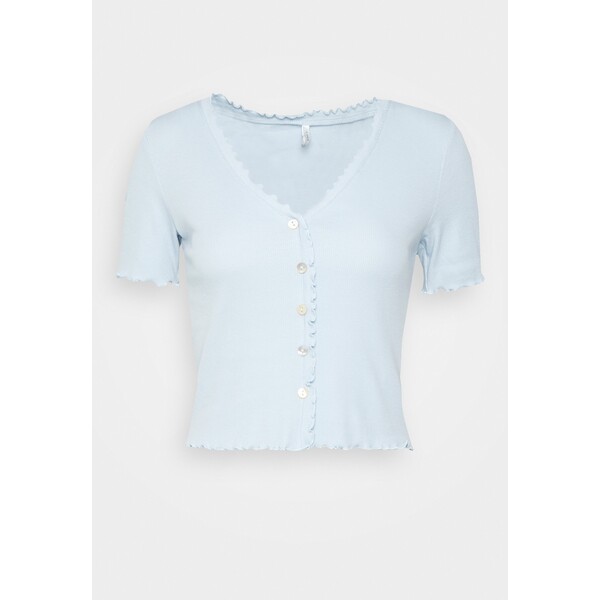 ONLY Petite ONLLAILA BUTTON T-shirt basic cashmere blue OP421D07A-K11