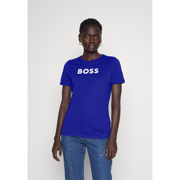 BOSS T-shirt z nadrukiem open blue BB121D0A7-K11