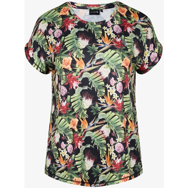 Zizzi T-shirt z nadrukiem palm flower aop Z1721D0YC-T11
