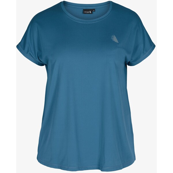 Active by Zizzi EINFARBIGES T-shirt z nadrukiem blue ACA21D03P-K11