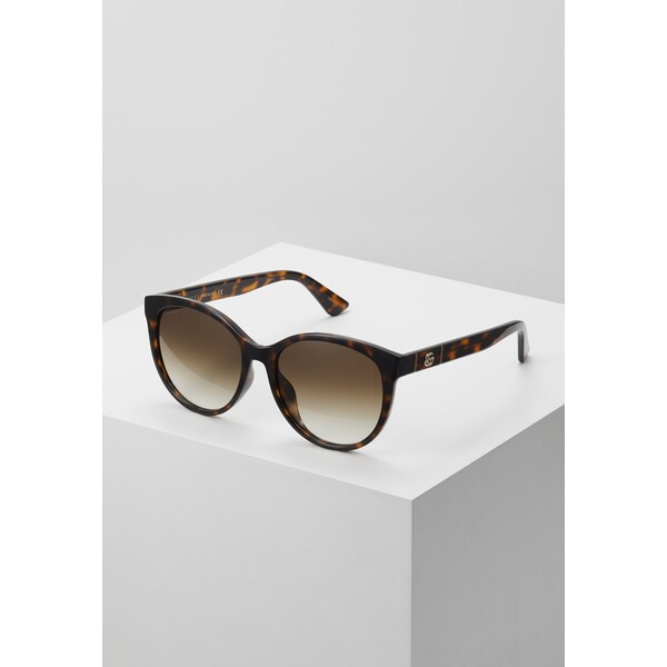Gucci GG ROUND ACETATE SUNGLASSES Okulary przeciwsłoneczne havana brown GU451K01O-O11