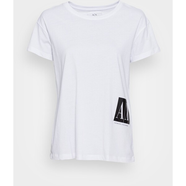 Armani Exchange ICON T-shirt z nadrukiem white ARC21D03V-A11
