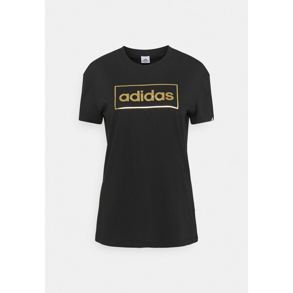 adidas Performance T-shirt z nadrukiem black/gold AD541D1WW-Q11