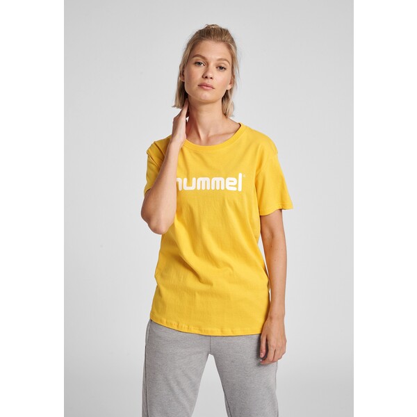 Hummel HMLGO T-shirt z nadrukiem sports yellow HU341D01Z-E11