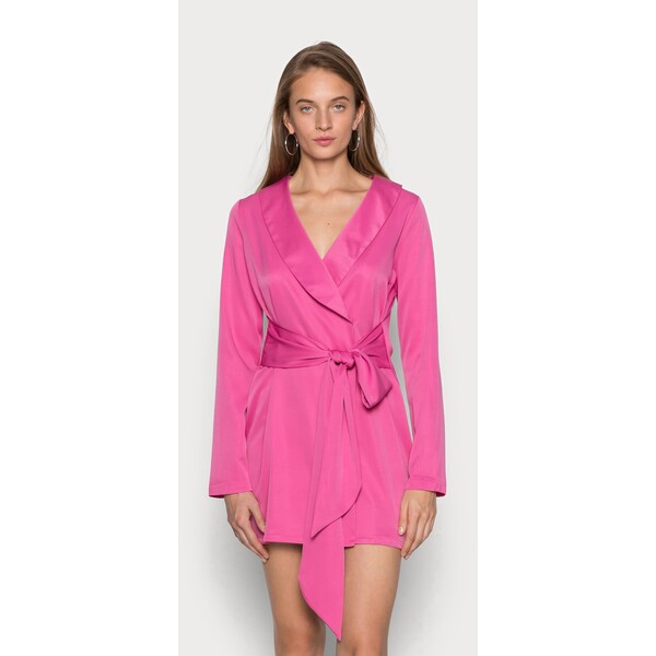 IN THE STYLE TIE WAIST SATINBLAZER DRESS Sukienka koktajlowa pink I0421C002-J11