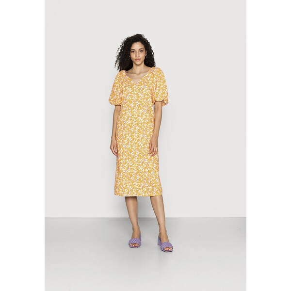YAS YASDOMILLA MIDI DRESS Sukienka letnia radiant yellow Y0121C1V6-E11