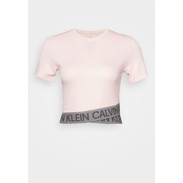 Calvin Klein Performance T-shirt z nadrukiem rose quartz CKA41D024-J11