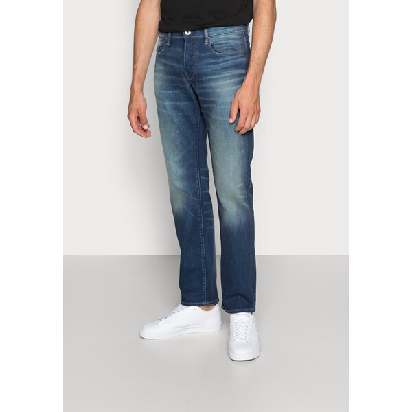G-Star 3301 STRAIGHT FIT Jeansy Straight Leg joane stretch denim worker blue faded GS122G0LO-K11