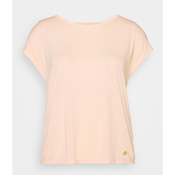 Deha YOGA T-shirt z nadrukiem peach rose 5DE41D035-H11