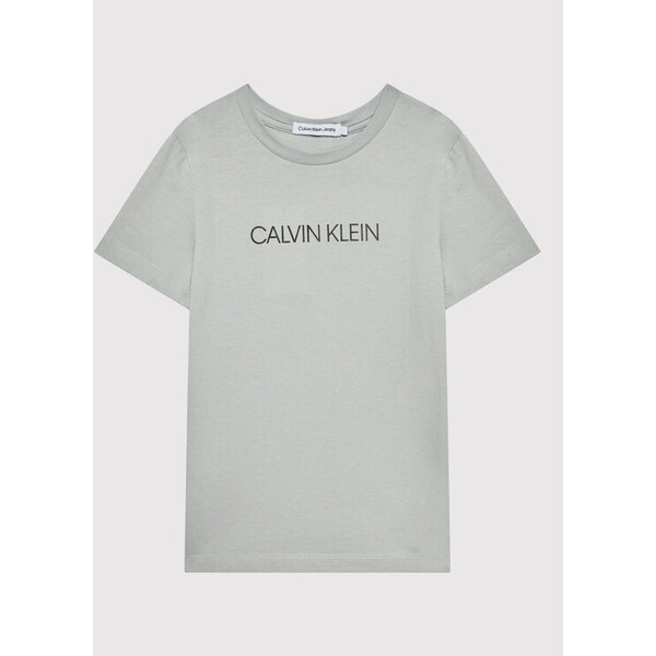 Calvin Klein Jeans T-Shirt Institutional IB0IB00347 Szary Regular Fit