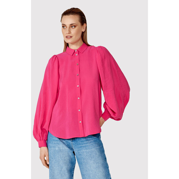 Simple Koszula KOD010 Różowy Regular Fit