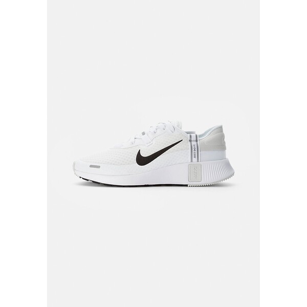 Nike Sportswear REPOSTO Sneakersy niskie white/black-platinum tint-mtlc silver-gum light brown NI115O00X-A12
