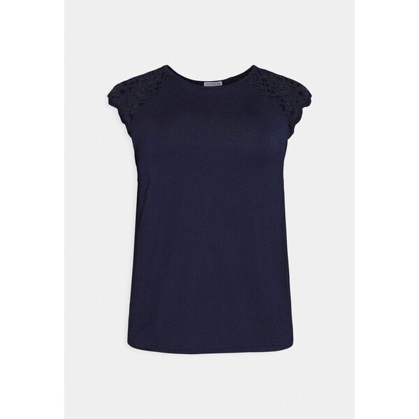 Anna Field Curvy T-shirt z nadrukiem dark blue AX821D05J-K11