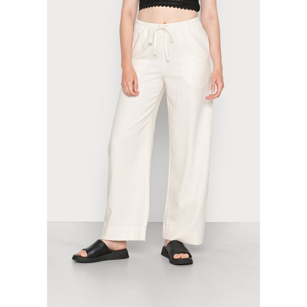 Weekday MIA MIX TROUSERS Spodnie materiałowe off white WEB21A065-A11