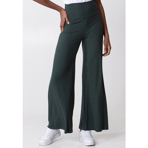 Indiska LILLEMOR MELANGE Spodnie materiałowe green INO21A022-M11