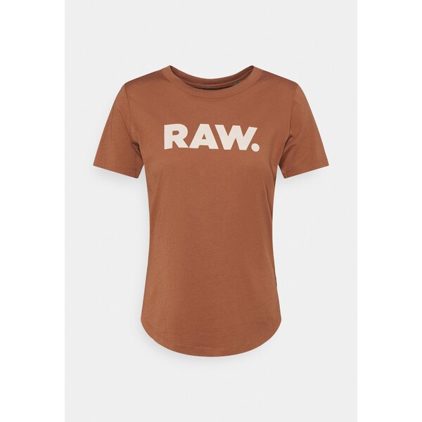 G-Star RAW SLIM T-shirt z nadrukiem raw hide GS121D0XG-J11
