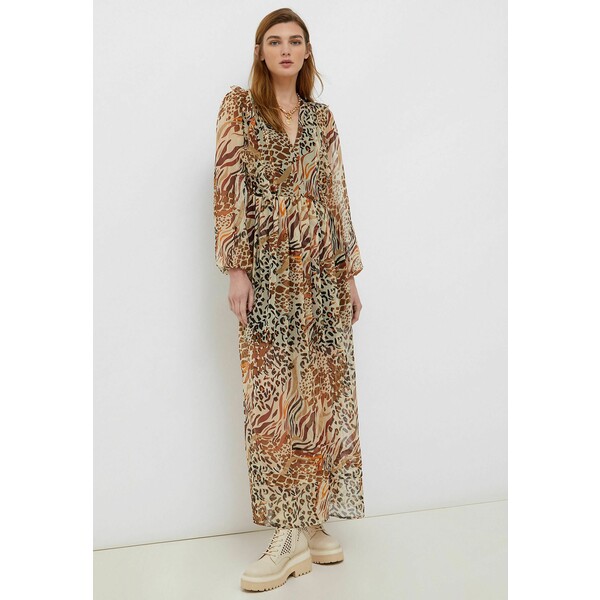 Liu Jo Jeans Długa sukienka leopard print L2521C09T-T11