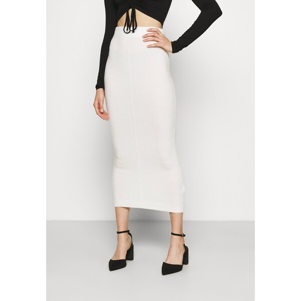 Missguided Tall RECYCLED SEAM FRONT SKIRT Spódnica ołówkowa white MIG21B03F-A11