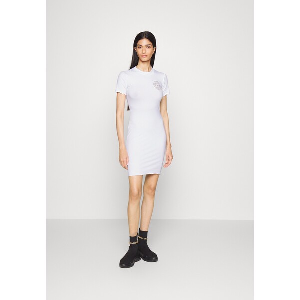 Versace Jeans Couture STRETCH Sukienka z dżerseju white VEI21C04V-A11