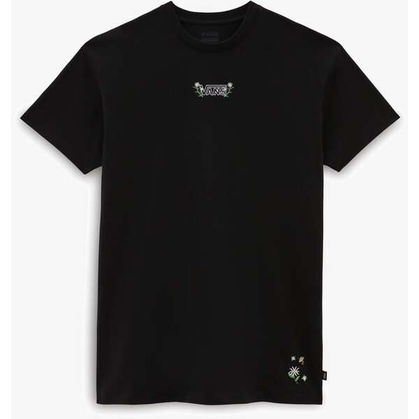 Vans PETALS TEE DRESS T-shirt z nadrukiem black VA221D0FE-Q11