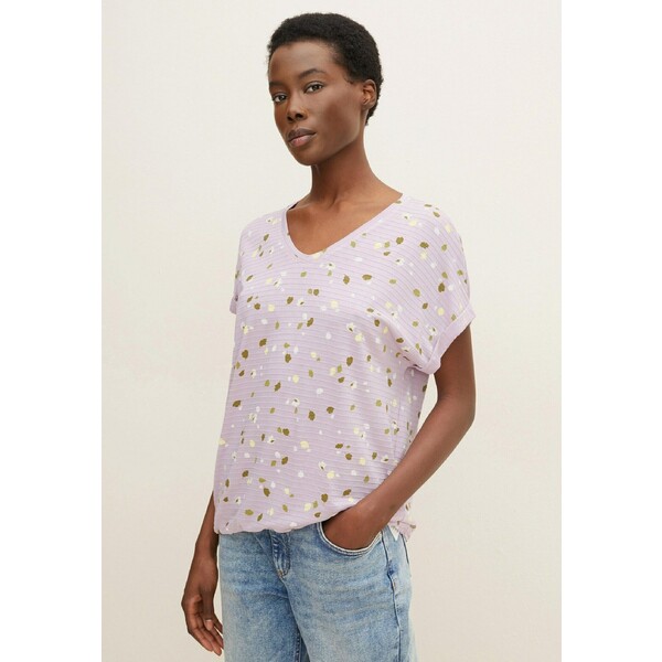 TOM TAILOR T-shirt z nadrukiem lilac small floral design TO221E11N-I11