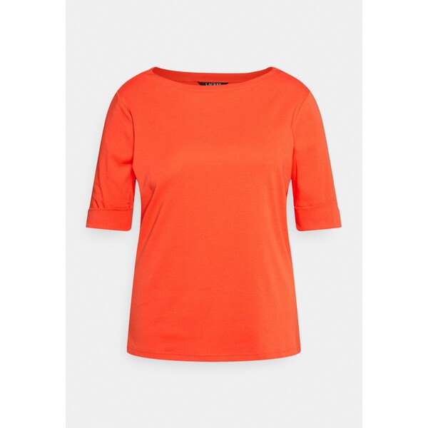 Lauren Ralph Lauren Woman COTTON-BLEND BOATNECK TOP T-shirt basic hyannis port orange L0S21D01I-H11