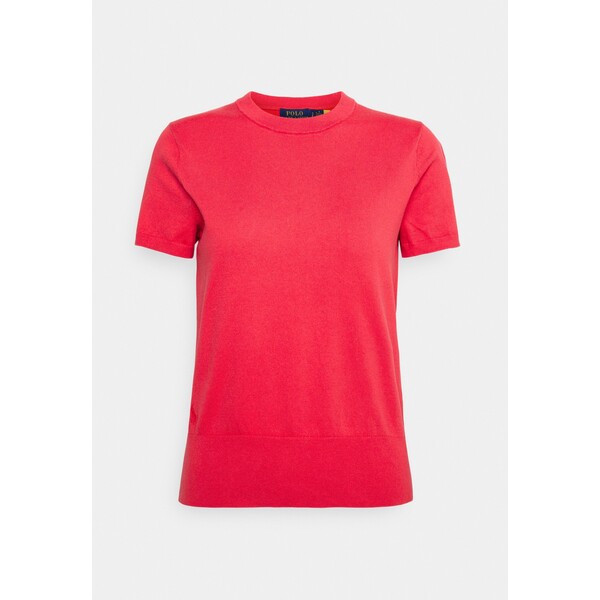 Polo Ralph Lauren COTTON-BLEND SHORT-SLEEVE SWEATER T-shirt basic red PO221I07X-I11