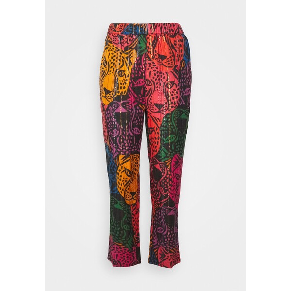 Farm Rio RAINBOW MIDNIGHT LEOPARDS PAJAMA PANTS Spodnie materiałowe multi-coloured F0I21A008-T11