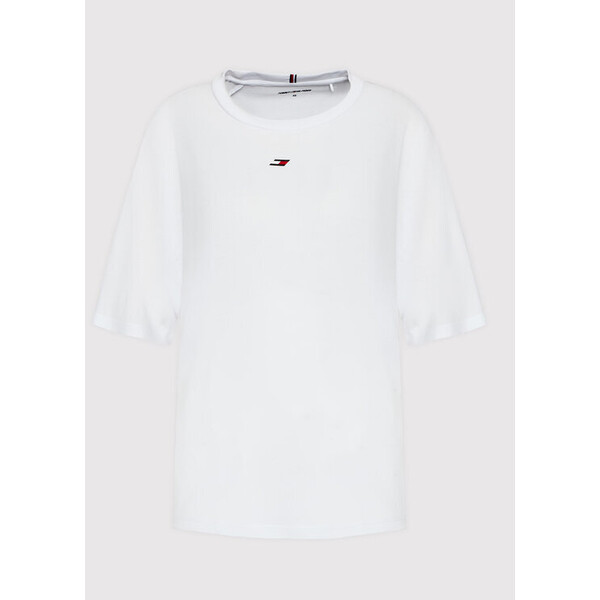 Tommy Hilfiger Curve T-Shirt C-Nk S10S101397 Biały Relaxed Fit