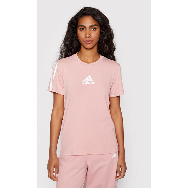 adidas T-Shirt HD1790 Różowy Regular Fit
