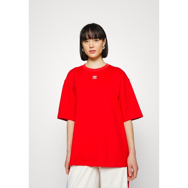 adidas Originals TEE T-shirt z nadrukiem vivid red AD121D0T5-G11