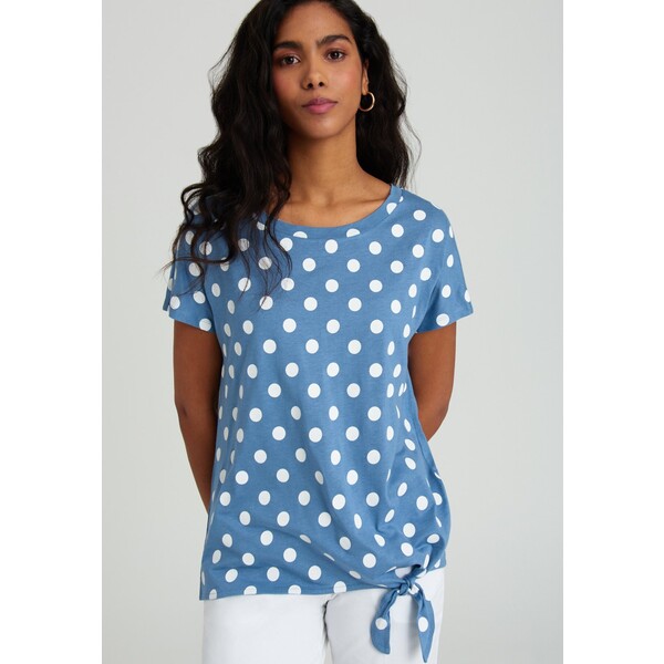 Greenpoint TOP T-shirt z nadrukiem blue/dots G0Y21D02V-K12