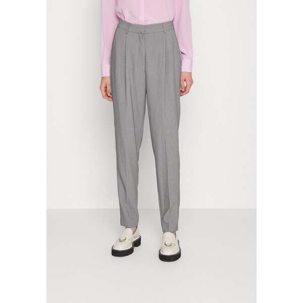 Bruuns Bazaar CINDYSUS CIRY PANTS Spodnie materiałowe grey melange BR321A02V-C11