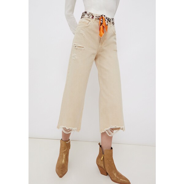 Liu Jo Jeans Spodnie materiałowe off-white L2521A06J-A11
