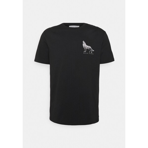 Pier One T-shirt z nadrukiem black PI922O0UQ-Q11