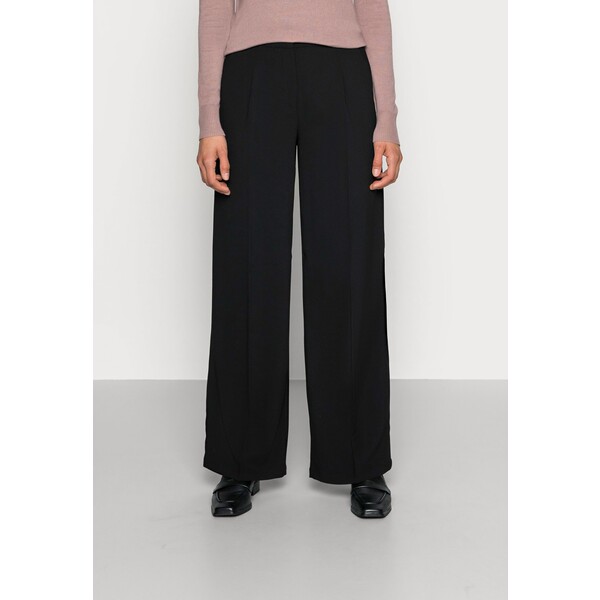 Selected Femme SLFTINNI WIDE PANT Spodnie materiałowe black SE521A0EQ-Q11