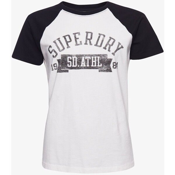 Superdry T-shirt z nadrukiem ecru SU221D249-E11
