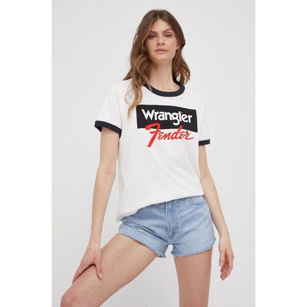 Wrangler t-shirt bawełniany W7FCDRXV6
