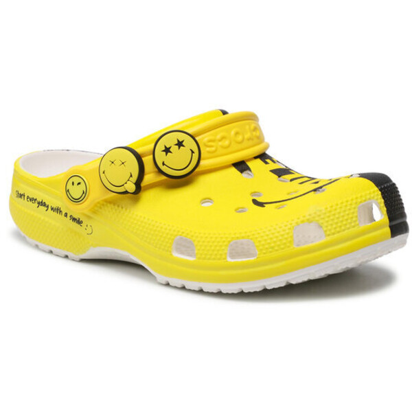 Crocs Klapki Classic Smiley 2 Clog 207122 Żółty