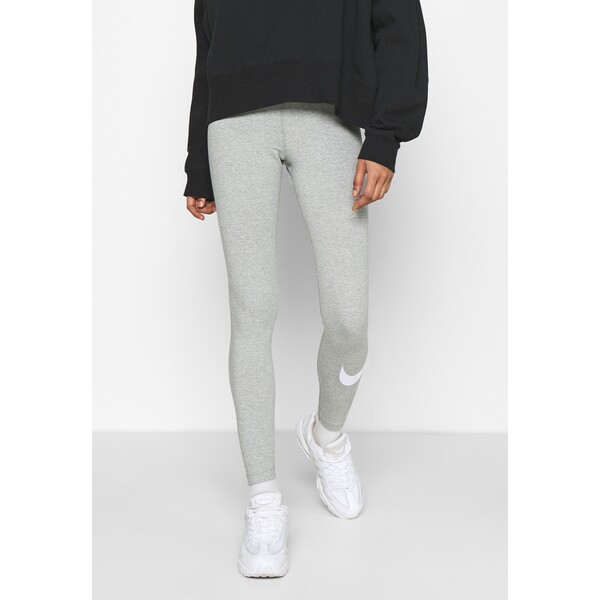 Nike Sportswear Legginsy grey heather/white NI121A0FE-C11