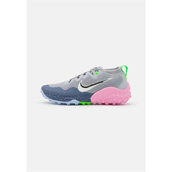 Nike Performance WILDHORSE 7 Obuwie do biegania Szlak wolf grey/barely green/diffused blue/lt marine-pink rise-green strike N1241A104-C11