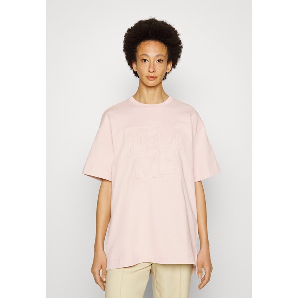 Selected Femme SLFROBERTA TEE T-shirt z nadrukiem peach whip SE521D0I2-B11