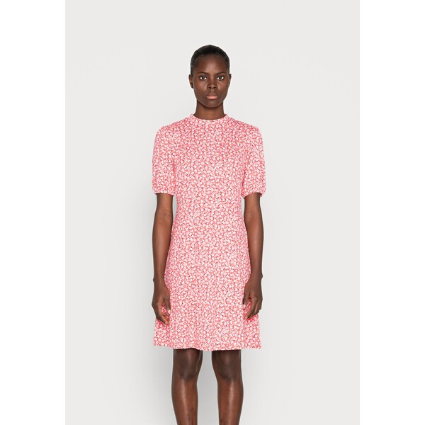 Marks & Spencer FLORAL SKATER DRESS Sukienka z dżerseju coral mix QM421C0AW-J11
