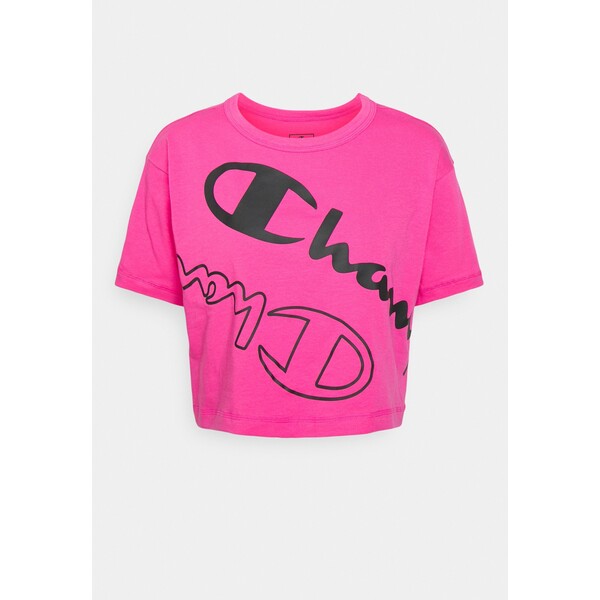 Champion T-shirt z nadrukiem pink C7641D05A-J11