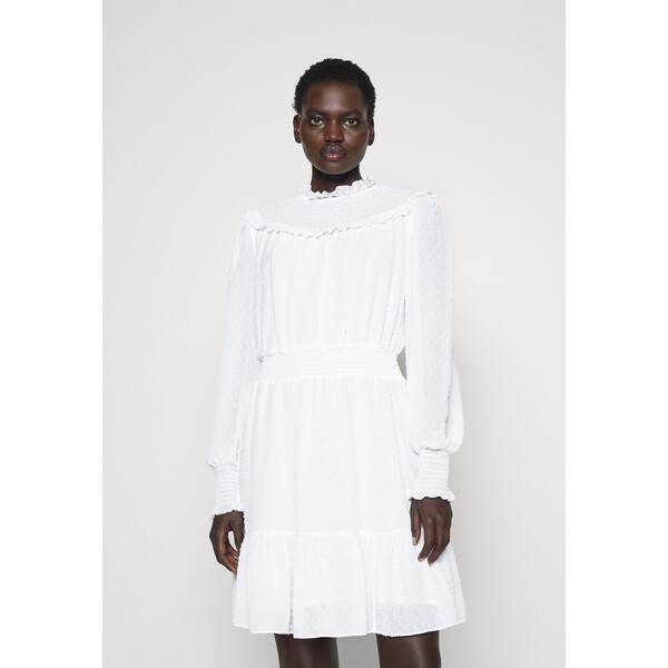MICHAEL Michael Kors SWISS DOT SMOCKED DRESS Sukienka letnia white MK121C0JI-A11