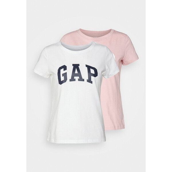GAP Petite FRANCHISE TEE 2 PACK T-shirt z nadrukiem pink standard GAG21D00R-I11