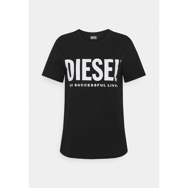 Diesel SILY LOGO T-shirt z nadrukiem schwarz DI121D0FP-Q11