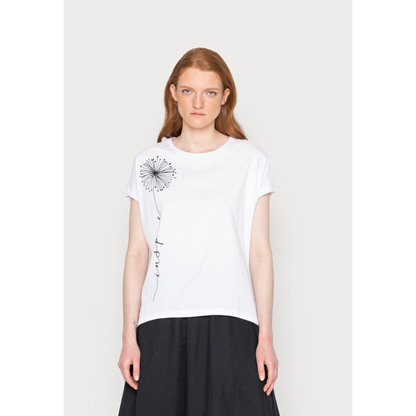 Anna Field T-shirt z nadrukiem white AN621D13T-A11