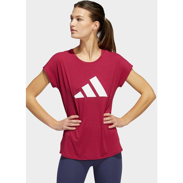 adidas Performance 3-STREIFEN T-shirt z nadrukiem red AD541D2BT-G11