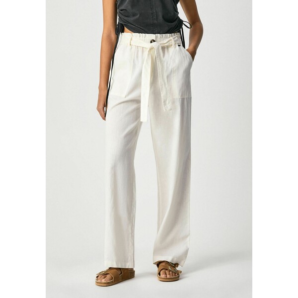 Pepe Jeans LOURDES Spodnie materiałowe off white PE121A0JG-A11